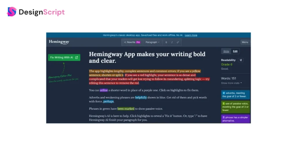 Hemingway App