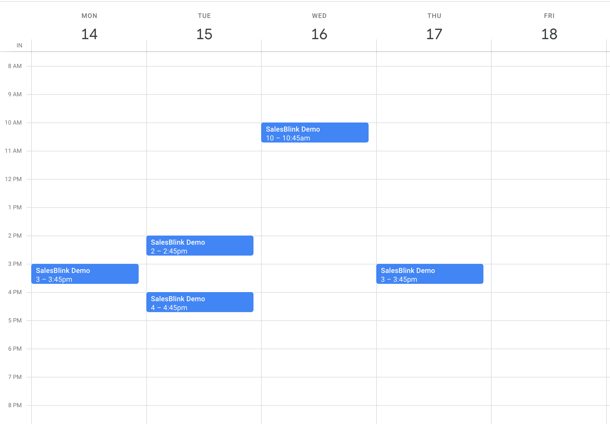 Google Calendar Demos Booked Less